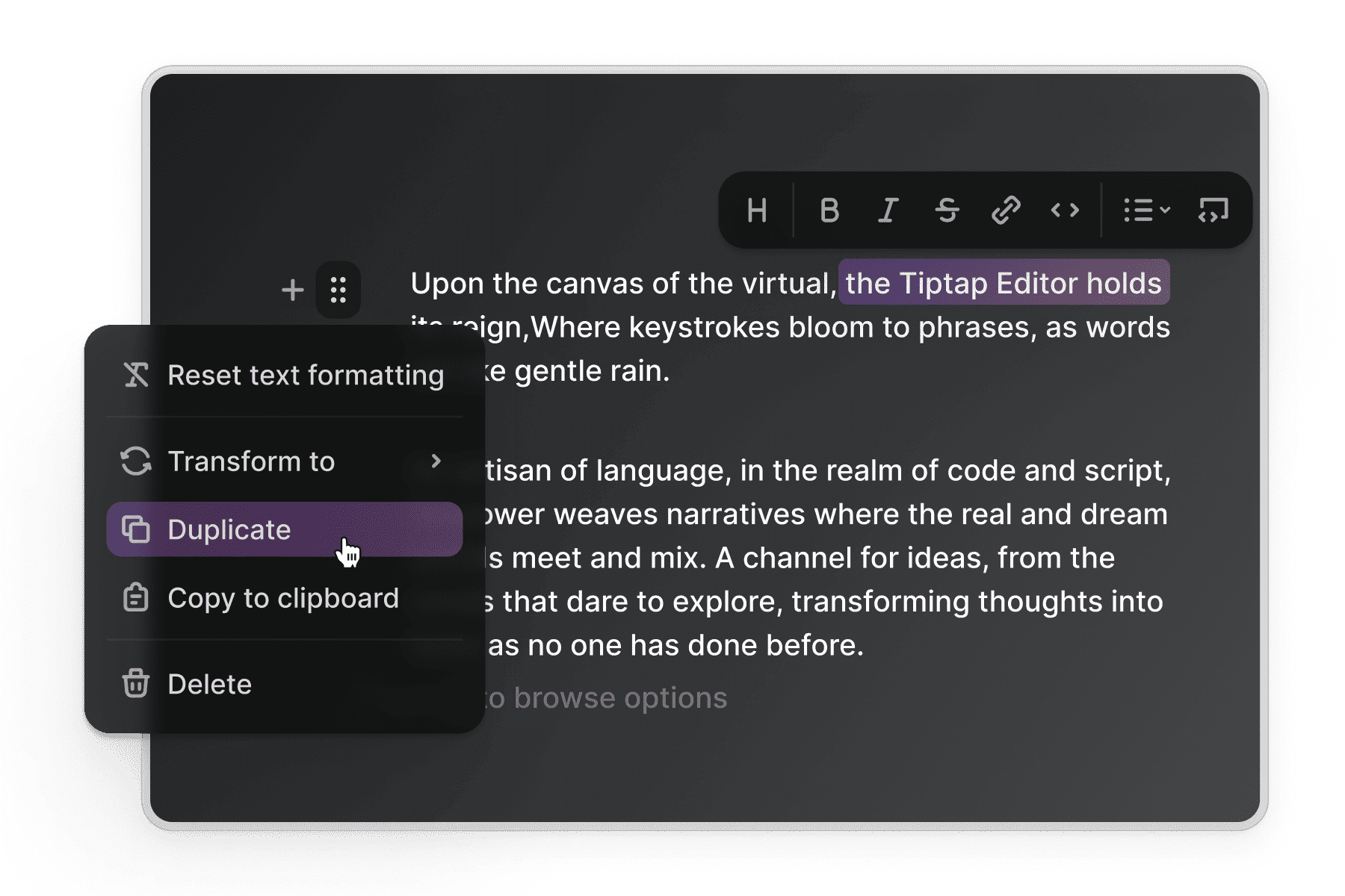 Notion-liked Editor